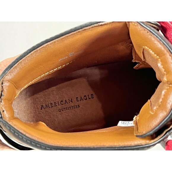 American Eagle Outfitters Womens Black Lace Up Lug Sole Boots Size 6 - Picture 7 of 9